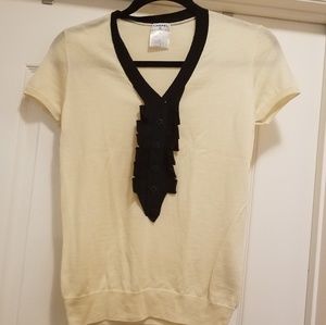 Chanel champagne silk blouse